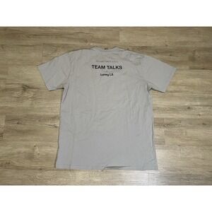 As Colour Team Talks @ Laney LA Tee Shirt 100% Cotton Men Sz L Gray short Sleeve